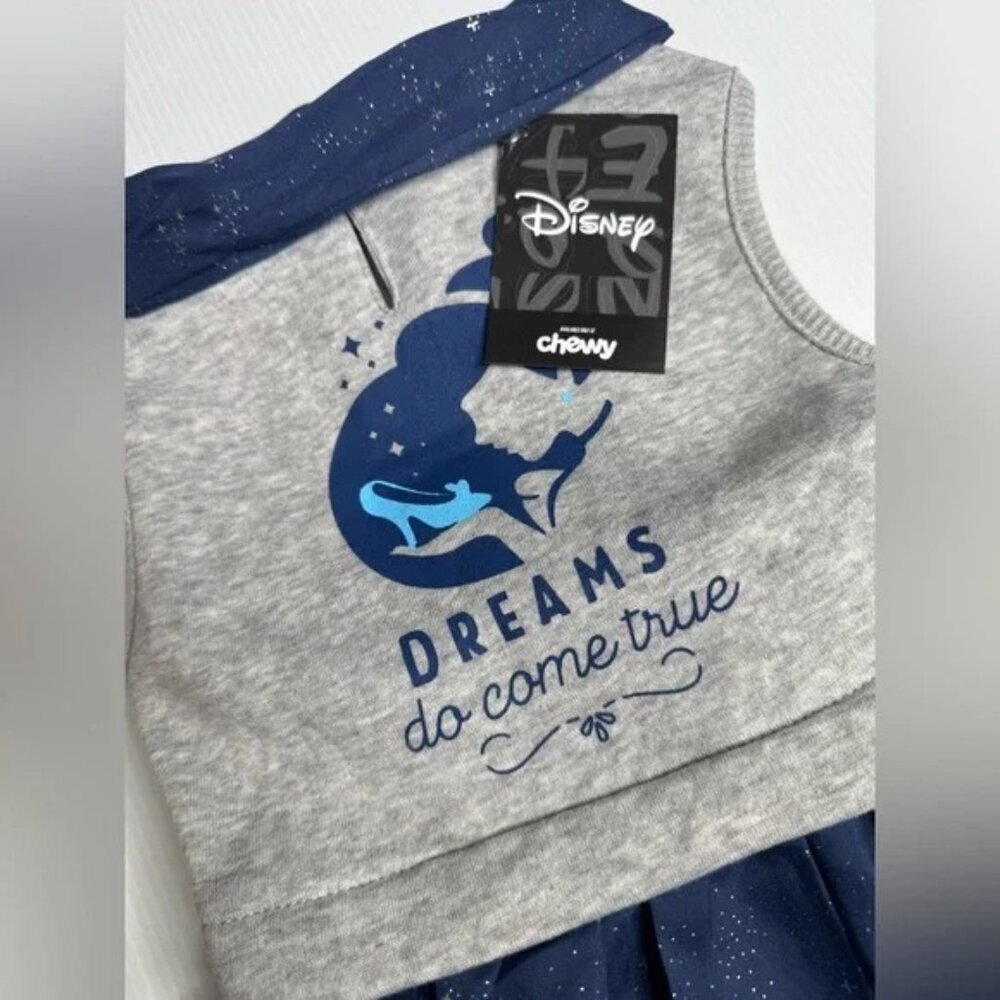 Disney Cinderella "Dreams Come True" Dog & Cat Sweatshirt Dress - Size Medium - Picture 6 of 13